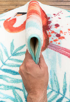 фактура коврика для ванной Confetti Bath Bella Flamingo 01 Turquoise