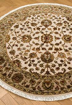 ковер в перспективе по ворсу Kashan gold 10/10 SC-733-1-Ivory/Camel круг