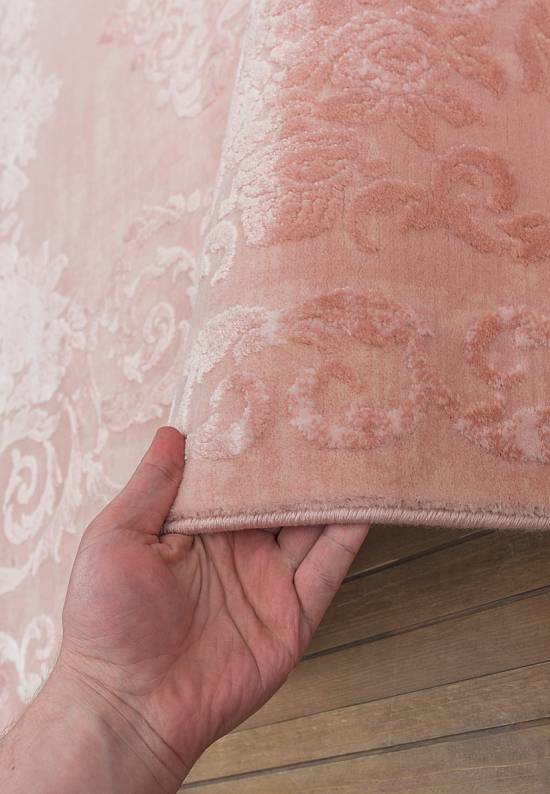 Турецкий однотонный ковер из акрила 5325 Pink