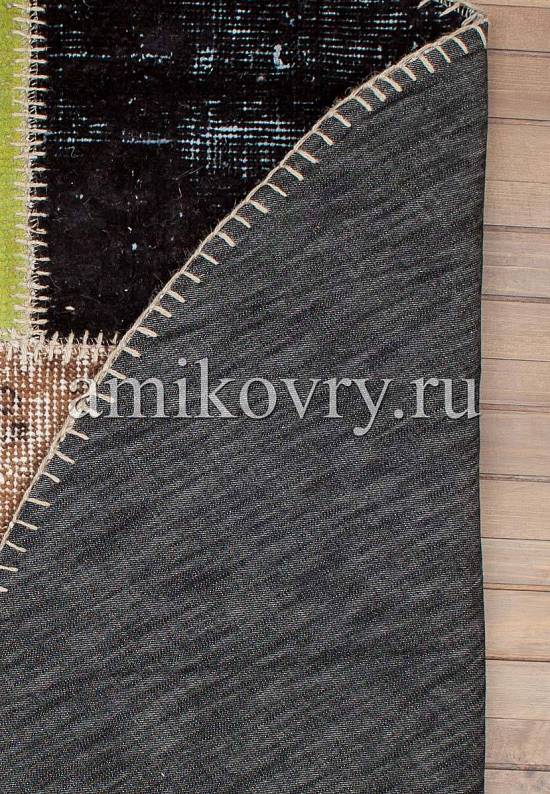 Безворсовый ковер-пэчворк ручной работы 101-Multy