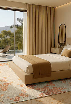 безворсовый ковер в интерьере Petals LP5231-L448