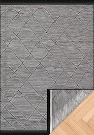 дизайн двустороннего безворсового ковра Arya Craft ARC 02 Grey discount