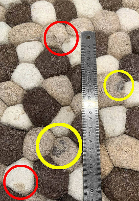 Ковер ручной работы с рельефом Pebble Rug/Backing-Natural discount