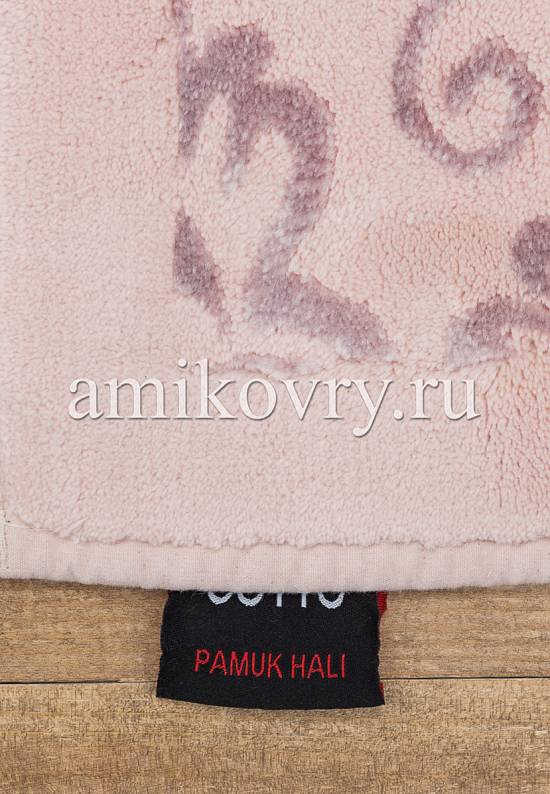 Турецкий ковер из хлопка и вискозы Damask Pembe