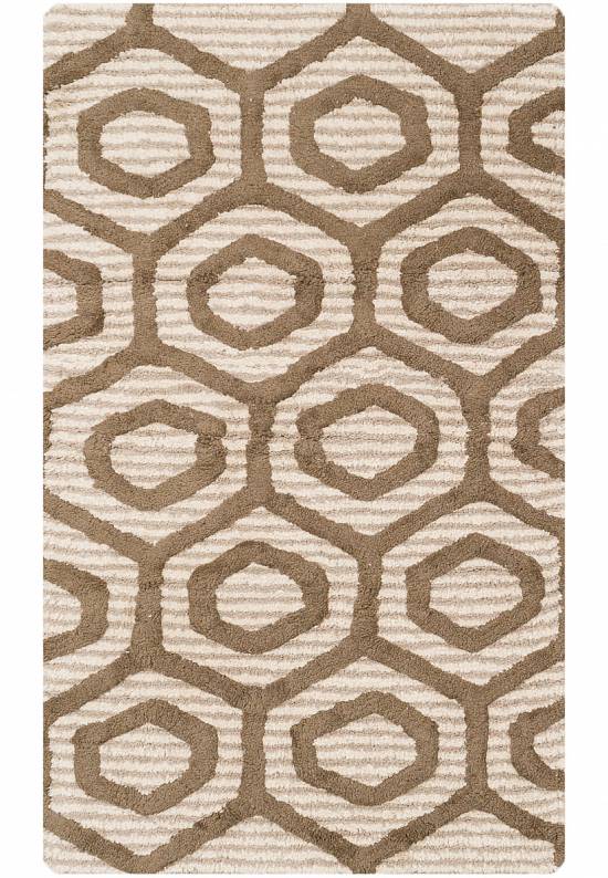 Бежевый коврик для ванной из хлопка Putbol-Beige