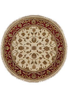 дизайн ковра Kashan gold 10/10 CH-102-2-Ivory/Red круг