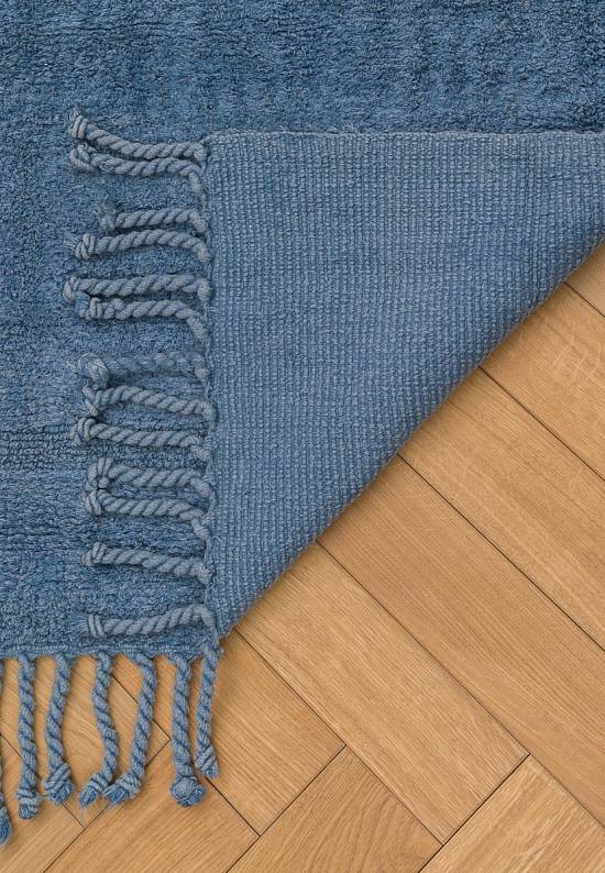 Синий комплект ковриков для ванной и туалета Paloma-Denim Blue