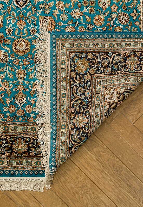 Шелковый ковер ручной работы 474886 Dark Blue