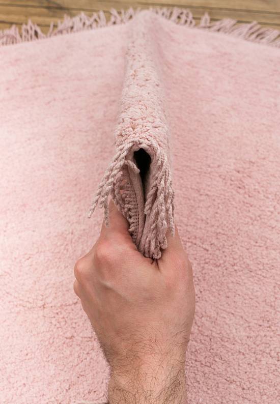 Розовый коврик для ванной из хлопка Loris-Pink