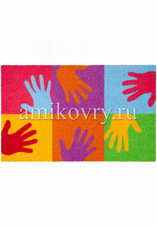 Бельгийский придверный коврик Pop art hands XSmall