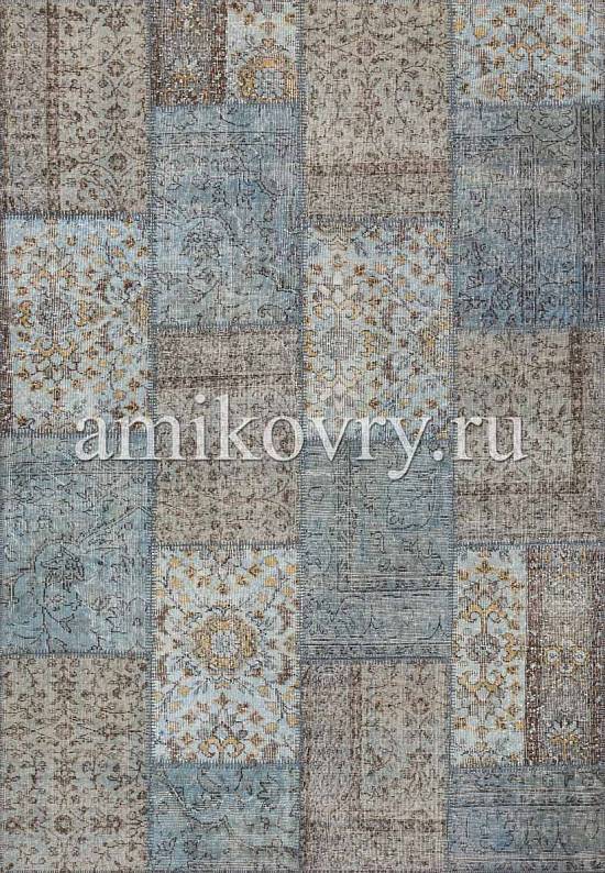 Безворсовый ковер-пэчворк ручной работы 114-Cool Blue discount