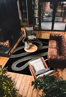 ковер в интерьере Brink And Campman Black Flow