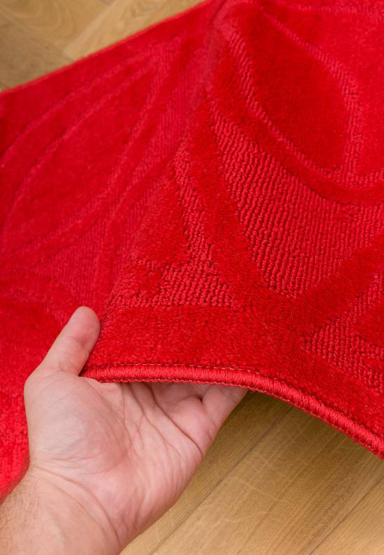 Красный комплект ковриков для ванной Flora 2586 Red BQ