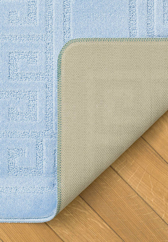 Голубой комплект ковриков для ванной и туалета Ethnic 2522 Baby Blue PS