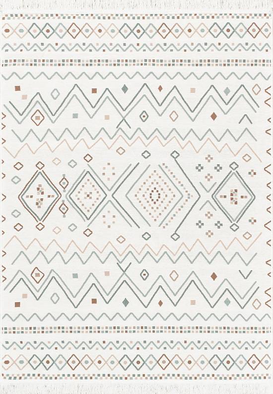 Двусторонний безворсовый ковер в этно-стиле AR 05 Beige Blue