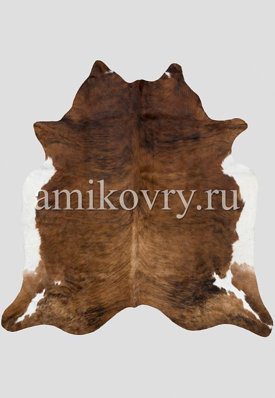 Натуральная шкура коровы Полосы коричнево-чёрные 108