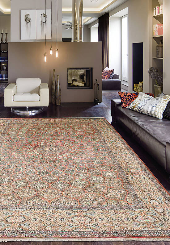 Шелковый ковер из Индии Gumband Rost