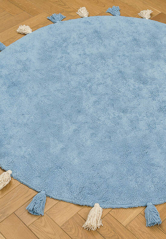 Современный хлопковый ковер Colorful Blue