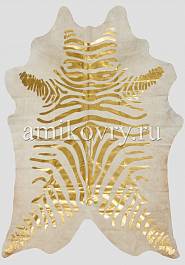дизайн натуральной шкуры коровы Имитация зебры золото на белом
