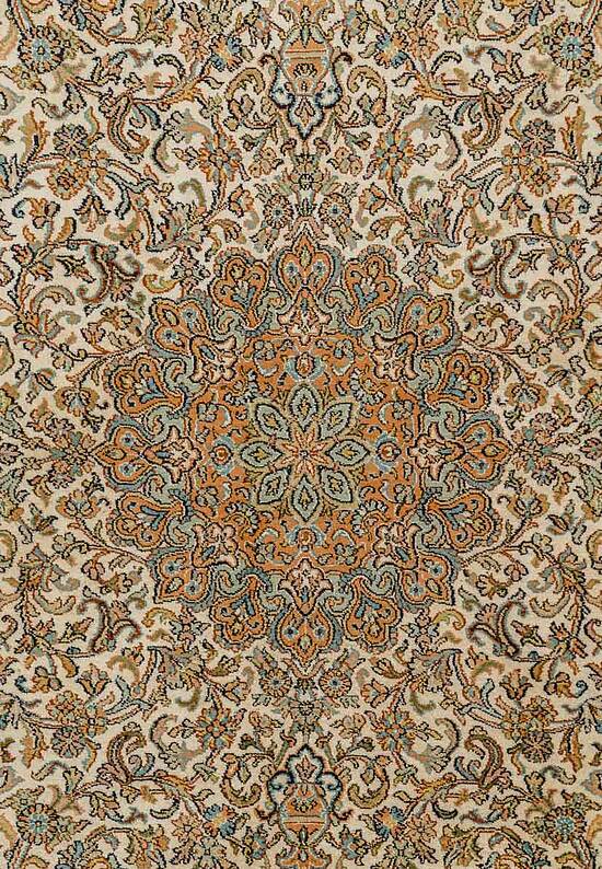 Шелковый ковер ручной работы IIST-GI75KE5ZZ Kashan Cream