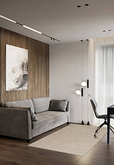 безворсовый ковер в интерьере Alfeo RA6032-R556