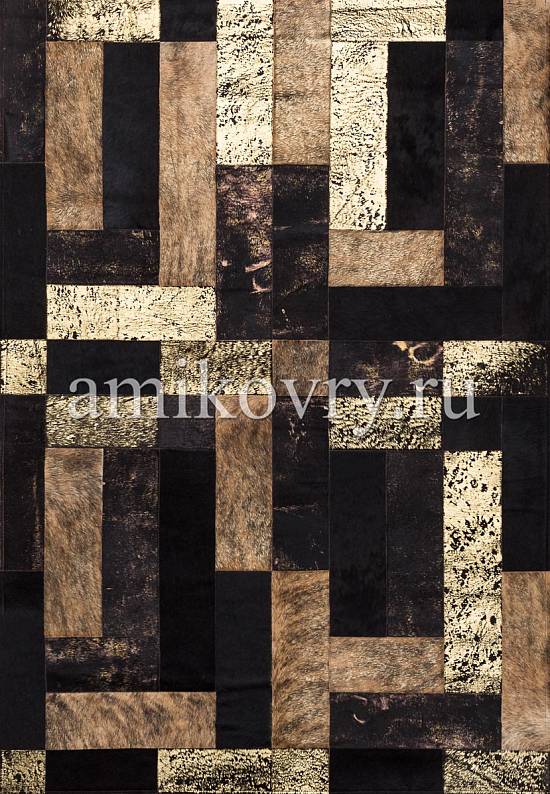 Ковер из натурального меха Gold Patchwork