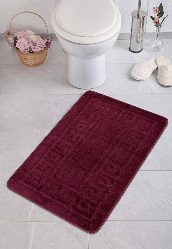 Бордово-фиолетовый коврик для ванной Ethnic 2576 Aubergine