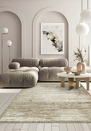 ковер в интерьере Uvenuti Taupe Silky Beige