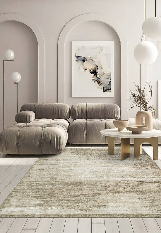 Ковер ручной работы Taupe Silky Beige