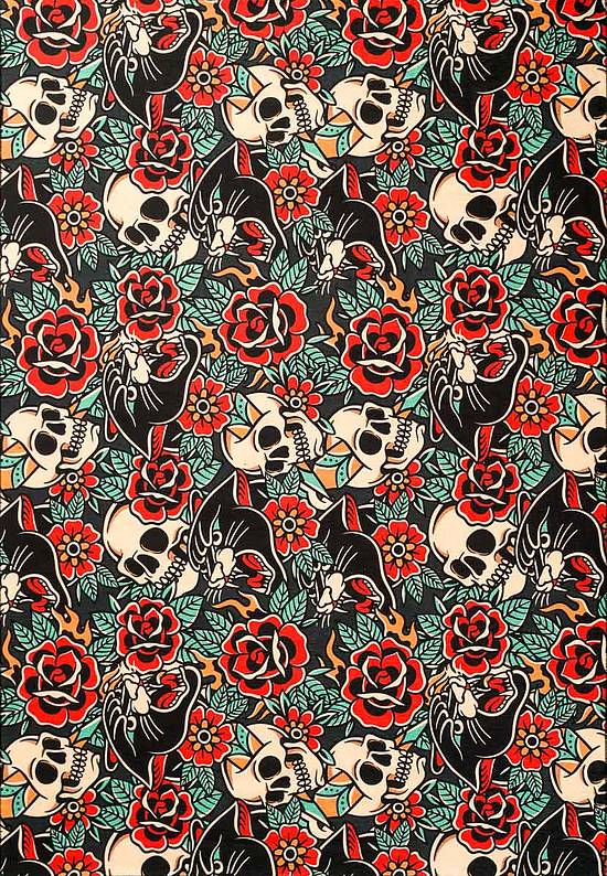 Безворсовый ковер для подростка Old School Pattern