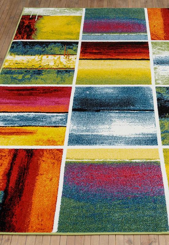 Недорогой синтетический ковер 2768-Multicolor