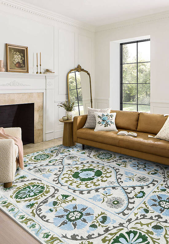 Винтажный безворсовый ковер LM6079-L393