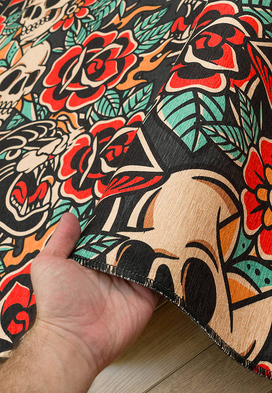 Безворсовый ковер для подростка Old School Pattern
