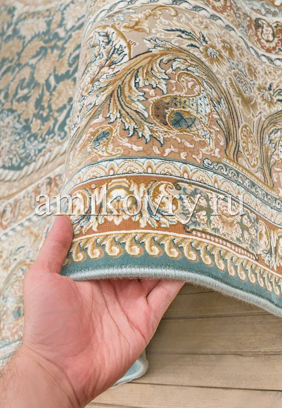 Иранский высокоплотный ковер 146-Light Blue