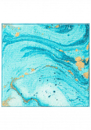 дизайн коврика для ванной Confetti Bath Bella Marbling 01 Turquoise