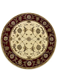 дизайн ковра Kashan gold 10/10 CH-114-Ivory/Red круг