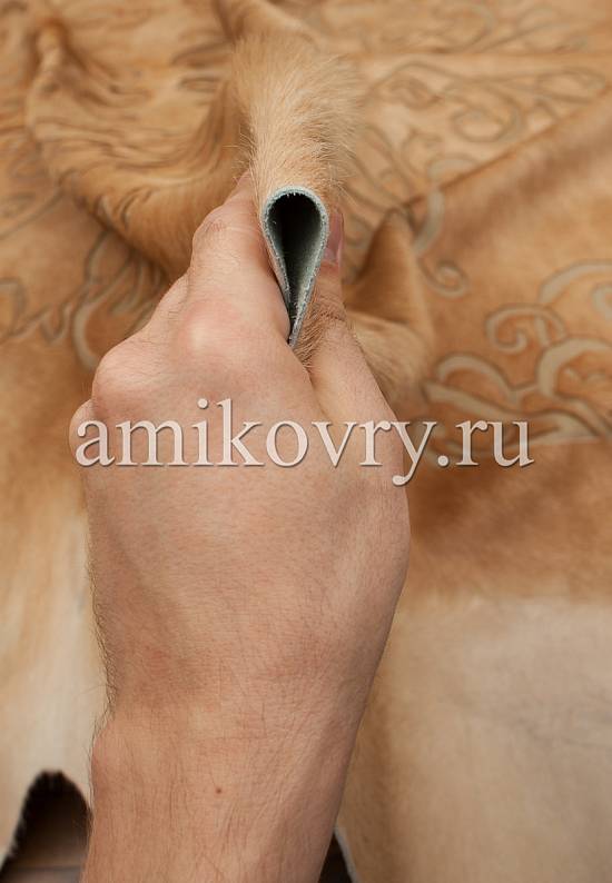 Натуральная шкура коровы хай-тек Sasha D19 cream