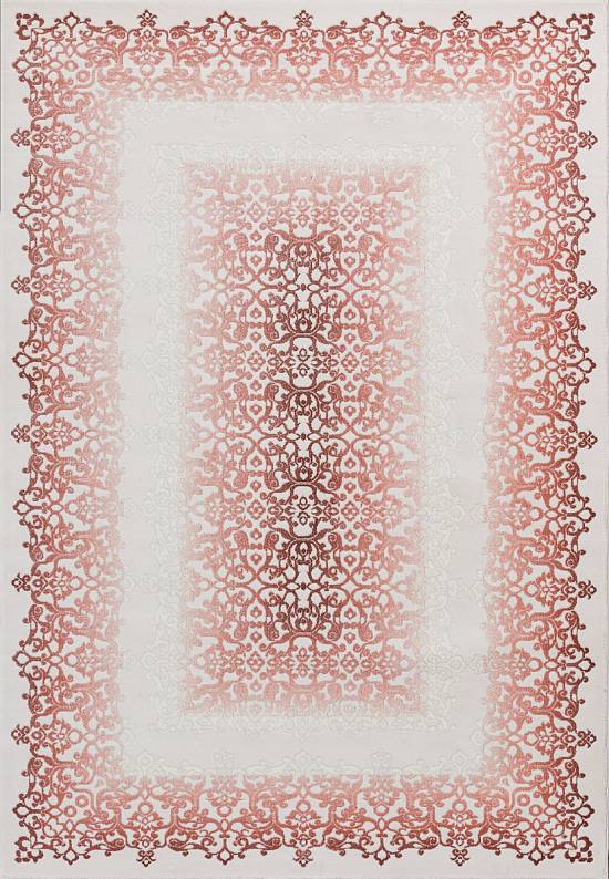 Турецкий синтетический ковер 12602-Cream/Pink