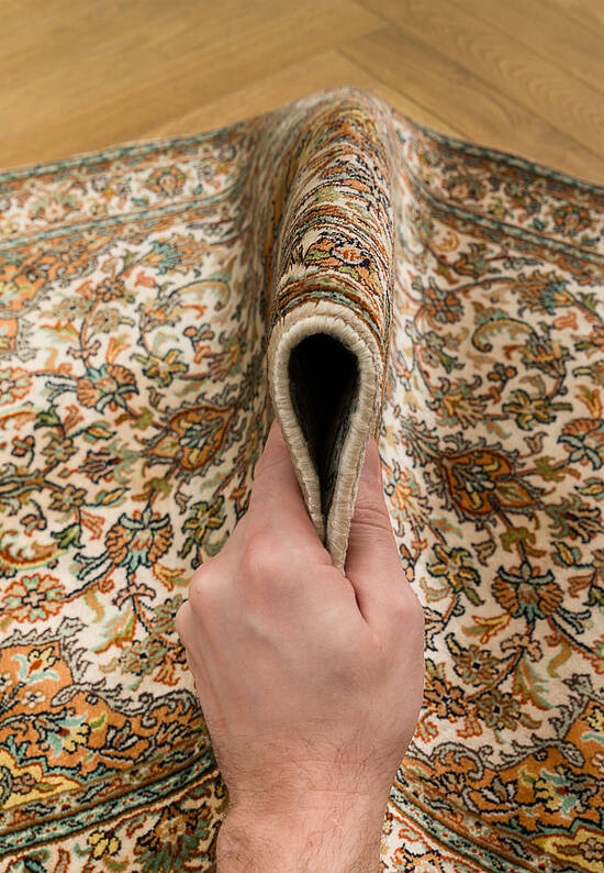 Шелковый ковер ручной работы IIST-GIKZKE5C9 Kashan Cream