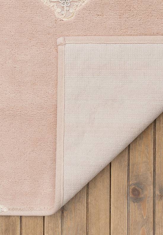 Розовый комплект ковриков для ванной комнаты и туалета Perla 02 Powder BQ
