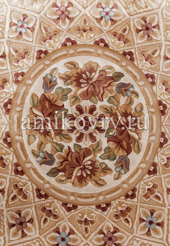 Бельгийский рельефный ковер из вискозы 02C062-Ivory