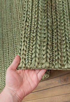 фактура циновки Flatweave Triple Green XW