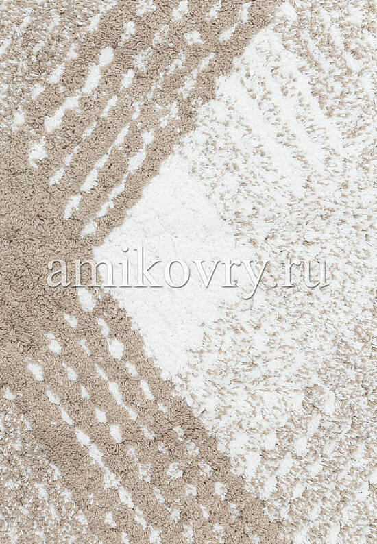 Бежевый коврик для ванной из хлопка Wall-Brown