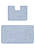 Голубой комплект ковриков для ванной и туалета Ethnic 2522 Baby Blue BQ