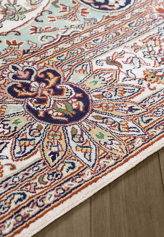 Шелковый ковер ручной работы IIST-GI9CKE92J Kashan Blue