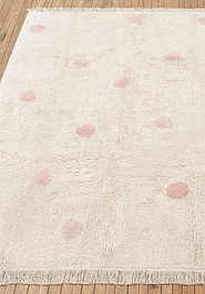 ковер в перспективе Lorena Canals Cotton Hippie Polka Dots Vintage Nude C-HIDO-VNU