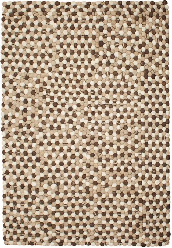 Ковер ручной работы с рельефом Pebble Rug-Brown