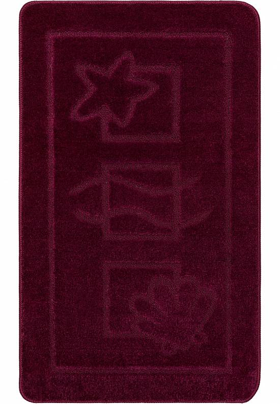 Бордово-фиолетовый коврик для ванной Maritime 2576 Aubergine