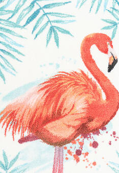 фрагмент коврика для ванной Confetti Bath Bella Flamingo 01 Turquoise