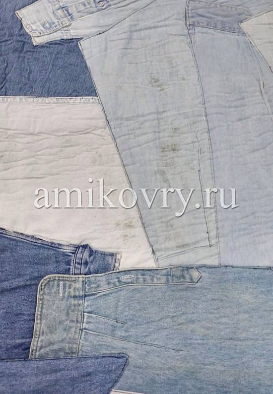 Ковер пэчворк ручной работы из джинсы Jacket-Natural discount1